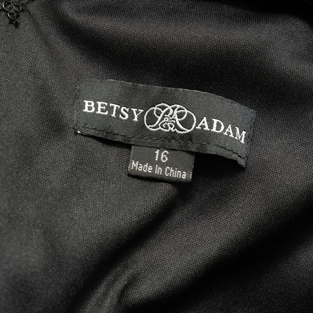 Betsy and Adam Women's V Neck Tiered Long Gown‎ - Picture 4 of 13